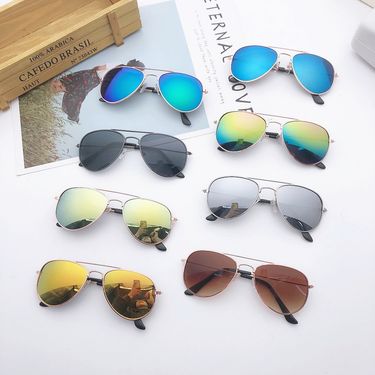 Unisex Kids Hamo Glasses Hipster Cute Oval Frame Sunglasses Metallic Fruit Dazzle Shades Baby Glasses Personality Kids_voghion.com