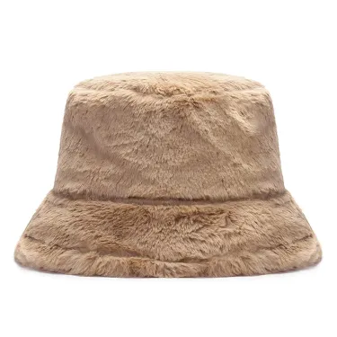 New Arrivals New Autumn and Winter Lady Thick Warm Skin-Friendly Soft Plush Leopard Print Bucket Hat_voghion.com