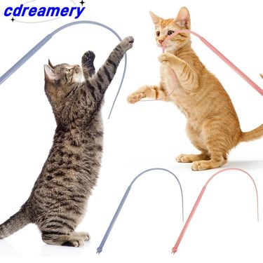 Cat Toy Wand, Cat Toys Interactive Cat Toys For Indoor Cats Silicone Tail Teaser Toy Cat Toys For Bored Indoor Adult Cats_voghion.com