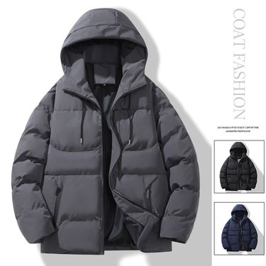 Men's Clothing manufacturers new winter cotton padded jacket men's fashion hooded cotton padded jacket to keep warm plus one piece for delivery_voghion.com
