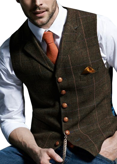 Man's clothing Men's suit waistcoat Men's casual vest Best man slim waistcoat_voghion.com