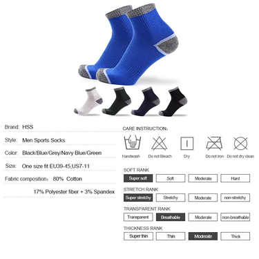 MERCURY 5HSS New Brand 5Pairs Men's Cotton Socks Quick-Drying Men Winter socks Strandard Thermal for male trekking High Quality_voghion.com