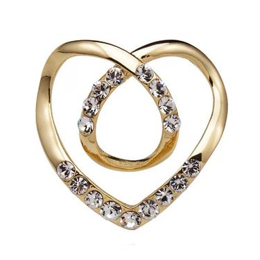 Love scarf buckle peach heart corner buckle waist magic hem clothes decoration rhinestone simple knot button shirt collar_voghion.com