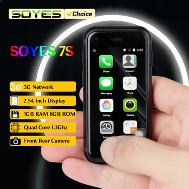SOYES 7S Mini Android Smart Phone 1GB RAM 8GB ROM 2.54 Inch HD Screen Quad Core 5.0MP Camera Dual SIM Ultra Thin Mobile Phone_voghion.com