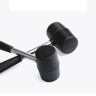 Installation hammer rubber hammer household small hammer wear-resistant and anti slip installation hammer black handle double head hammer_voghion.com