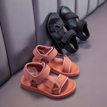 Trendy Cool Solid Color Open Toe Boys, Breathable Wear-resistant Sandals For Holiday Vacation Beach_voghion.com