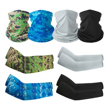 Ice Silk Sleeves Magic Headscarf Set Summer Sun Protection Cycling Sports Outdoor Gear Combination_voghion.com