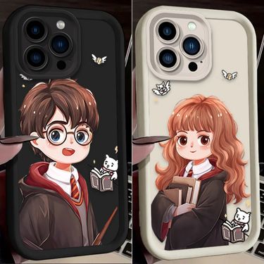 for iPhone 16 15 14 13 12 11 PRO MAX XR XS X 8 7 6 6S PLUS Full protection casing Cute couple Potter case_voghion.com
