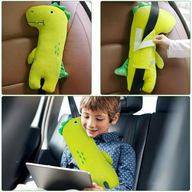 Seat Belt Pillow for Kids,Dinosaur Car Pillow for Kids,Toddler Seat Belt Cushion Seatbelt Cover for Girl Boy Baby Car Stroller_voghion.com