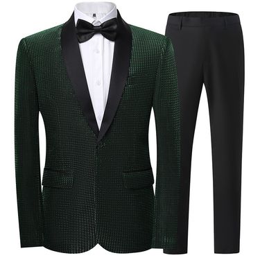Men's Clothing Wedding Dress Business Casual Handsome Plaid Suit_voghion.com
