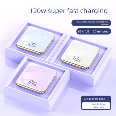 3C Certified 120W Super Fast Charging 20000mAh Mini Power Bank With Built-in Cable Ultra Large Capacity Portable Charger_voghion.com