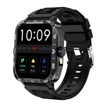 ZW59 Outdoor Sports Watch Bluetooth Call Smart Watch With LED Flashlight Heart Rate Health Watch_voghion.com