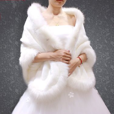 Women's Clothing Autumn and winter fox rabbit fur white bride wedding with wedding dress cheongsam warm wool shawl special _ipsvogv.com