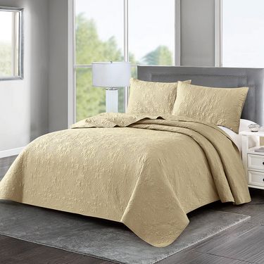 Bedding Set - Bedspreads, Lightweight Summer Quilt, Coverlet For All Season - 3 Piece (1 Quilt, 2 Pillow Shams)_voghion.com