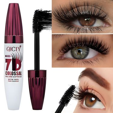 Mascara 7D Mascara QICIY Waterproof Mascara Thick Curling Long Thick Non Smudge Makeup_voghion.com