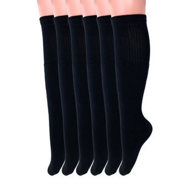 Tube Socks For Women And Men 6 Pairs Cotton Knee High Sport Socks Size 9 To 15_voghion.com