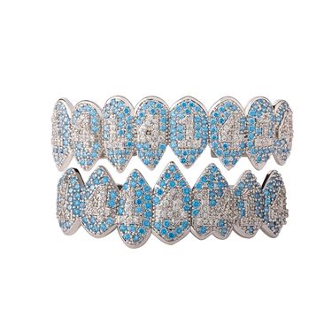 Jewelry Findings Full Diamond Hip Hop Braces Copper Inlaid Zirconium HIPHOP Trendy Jewelry_voghion.com