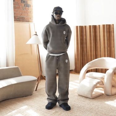 2025 Casual Simple Couple Fashion Hoodie Sweatshirt Solid Color Loose Sweatshirt Sweatpants_voghion.com