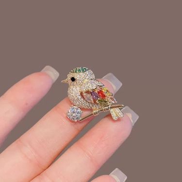 Super Fairy Magpie Bird Brooch High-end Female Cute Anti-light Buckle Personalized Suit Collar Pin Brooch Accessories_voghion.com