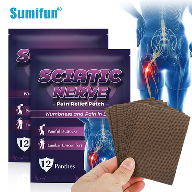 Sumifun Sciatic Nerve Acupoint Plaster 12 Patches/bag K13601_voghion.com