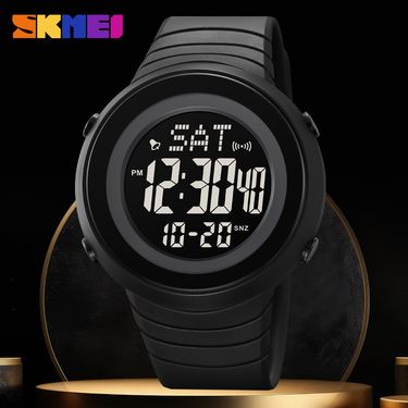 Momentum Simple Digital Display Sports Style Student Men's Electronic Multi-Function Waterproof Alarm Clock Watch For_voghion.com