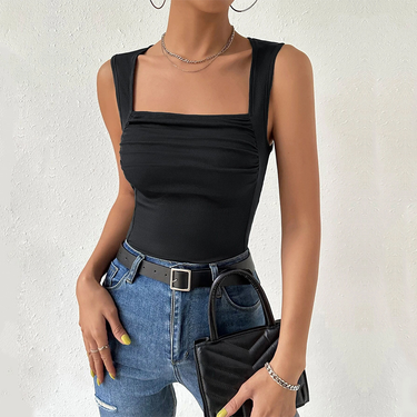 Fashion New Sexy Slim Temperament Versatile Sleeveless Knitted Elastic Vest Tops For All Seasons_voghion.com