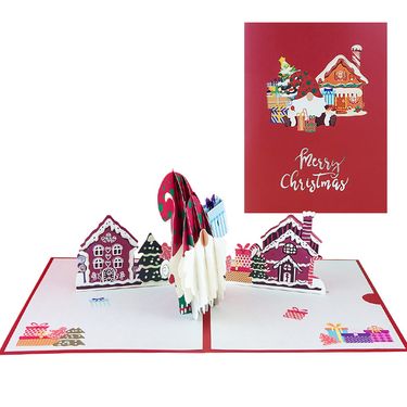 New Christmas Greeting 3D Creative Gift For Customers Children's Handmade Thanksgiving Card_voghion.com