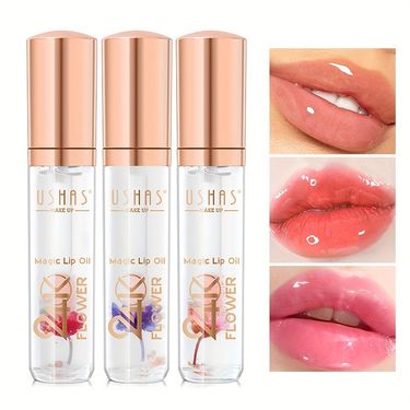 (Display box) USHAS Jelly lipstick LG2171 Crystal Flower Color Liquid Lip Glaze_voghion.com