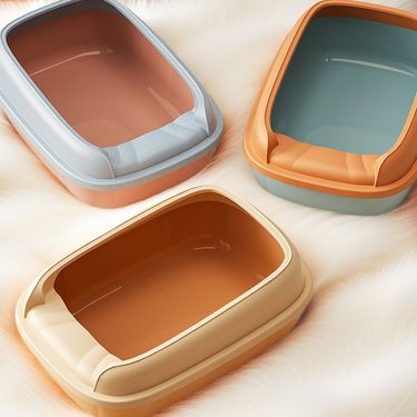 First-Class Box Semi-Enclosed Extra Large Splash-Proof Toilet Litter Tray New Supplies Cat Cabin_voghion.com