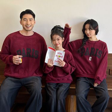 Matching Family Fleece Hoodie Sets – Cozy Winter Outfits For 3-4 People (Red/Black, Sizes 80cm-3XL)_voghion.com