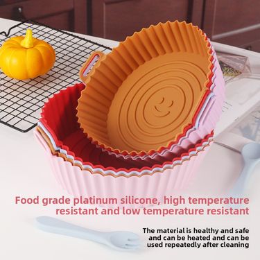 New Air Fryer Silicone Baking Pan High Temperature Resistant Thickened Food Grade Oven Cake Mold_voghion.com