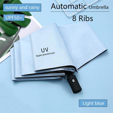 Umbrella Automatic UV Sunscreen Anti-UV Rain Parasol Designer Folding Three-fold 8 Ribs 10 Ribs Fashion Umbrellas_voghion.com