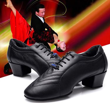 Men's Latin dance shoes Teacher Cool color Betty adult men's cowhide boys National standard two point dance shoes_voghion.com