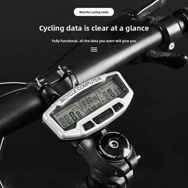 Shundong SD-558A Large Screen Mountain Computer Cycling Gear With Blue Night Light Bike Speedometer_voghion.com