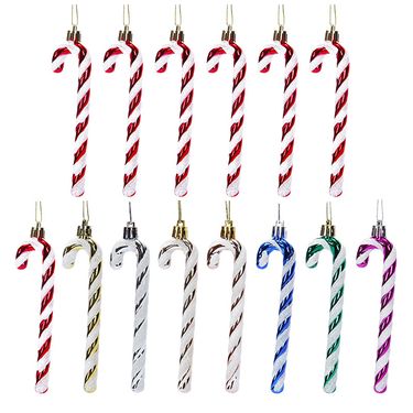 Christmas bright cane painted Christmas tree pendant accessories Christmas tree decoration wedding birthday decoration Christmas gift_voghion.com