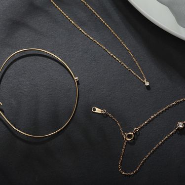 Pure S Extremely Fine Small Single Diamond Necklace Women's Pure Silver Short Collarbone Simple Chain Thin_voghion.com