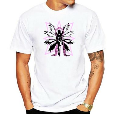 Men tshirt Angewomon Digimon T Shirt Printed T-Shirt tees top_voghion.com