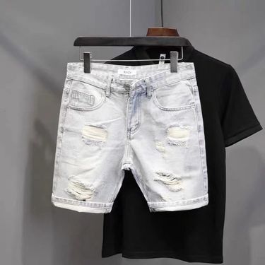 Men's Clothing Ins Retro Japanese Style All-match Loose Straight Denim Shorts Casual Pants Boys_voghion.com