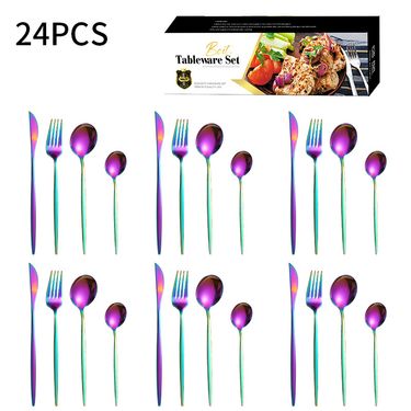 Stainless Steel Cutlery Set Portuguese Cutlery 24 Piece Stainless Steel Set_voghion.com