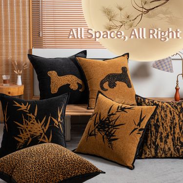 Luxury Pillow Cover - Oversized Sofa & Bed Cushion Case For Hotel & Home Decor (Premium Fabric Large Backrest Pad Elegant Design No Insert Included)_voghion.com