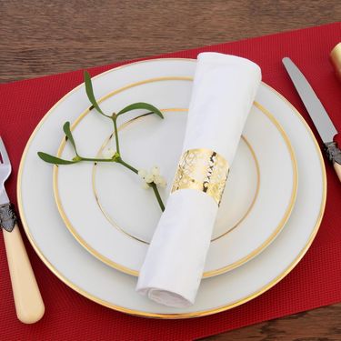 choiceness 100-Pack Laser-Cut Aluminum Napkin Rings - Hollow Design For Wedding Table Decor_voghion.com
