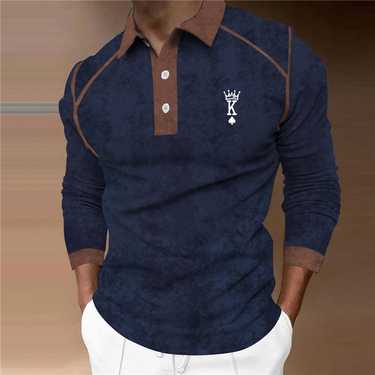 The best quality new fashion brand men's fashion letter K shirt long sleeve casual men's 3D top_voghion.com