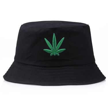 Hot Sale Maple Leaf Bucket Hat Hip Hop Panama Hats Embroider Printed Cotton Men Women Summer Casual Wide Brim Sun Cap Unisex_voghion.com