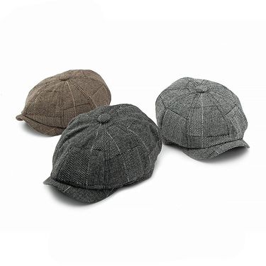 Hot Sale 2024 Four Seasons Cotton Solid Newsboy Caps Flat Peaked Cap Men and Women Painter Beret Hats 173_voghion.com