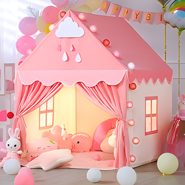 【 30 Day Hot Sale 1649 Pieces 】 Tent, Children's Indoor Princess, Toy, Girl's Home Game Dream Castle, Small House, Baby,_voghion.com