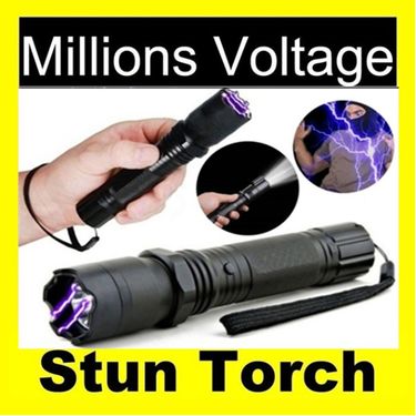 2 In 1 Portable Police Tactical Flashlight Stun High Quality Women's Self-defense Electric Shock Laser Tazer Stun Rechargeable Electgric_voghion.com