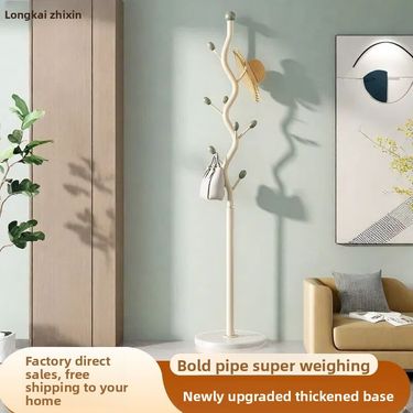 Freestanding Coat For Bedroom, Home Use, Light Luxury Bag Vertical Iron Art Storage Rack, Creative Artistic Clothes Rack_voghion.com