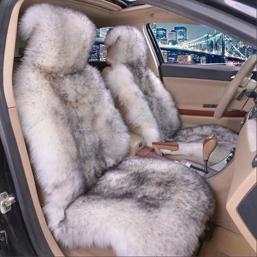 Winter Wool Velvet Thickened Full Surround Cover Backrest Integrated Long Plush Universal Warm Car Seat Cushion_voghion.com