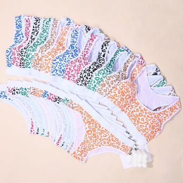 Girls' Development Period Underwear Cotton Fixed Cup With Chest Pad Without Steel Ring Leopard Print Girl Sports Beautiful Back Bra_voghion.com