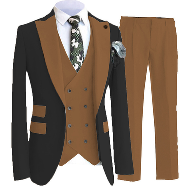 Man's clothing Hair men's suit bridegroom wedding dress stage young host singer performance suit best man dress_voghion.com